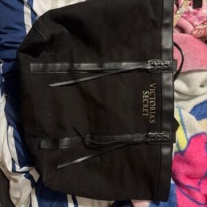 Victoria's Secret Black Tote with Gold Logo